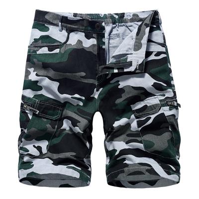 China 2022 New Summer Men's QUICK DRY Jumpsuits Shorts Pants Cotton Camouflage Multi-pocket Casual Washed Five-Point Pants for sale