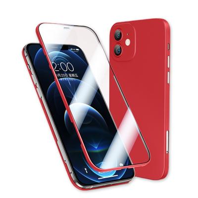 China Luxury Ultra Light Full Body 360 Shockproof Phone Protective Case For iPhone 13 pro Max Mini Cases With Tempered Glass for sale