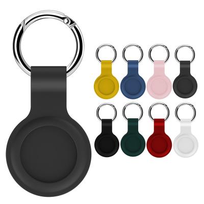 China Anti-drop For Apple Airtags Liquid Silicone Protective Sleeve For Apple Bookmark Tracker Device Key Chain Anti-lost Protective Sleeve for sale