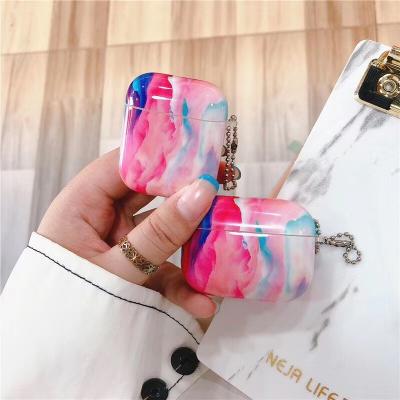 China Lightweight Iridescent Cloud Wireless Earphone Cover Suitable For Pink Iphone Protective Case For Airpods for sale