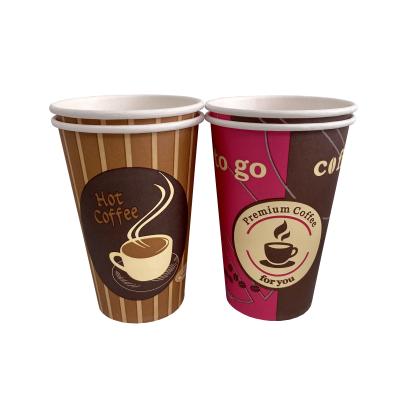 China Custom Logo Biodegradable Disposable Coffee Cups 9oz 250ml Paper Single Wall Brown Cup Packaging for sale