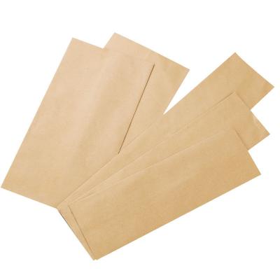 China Factory Small Sizes Disposable Custom Printing Brown Fast Food Kraft Takeout Recycled Paper Bags Without Handle for sale