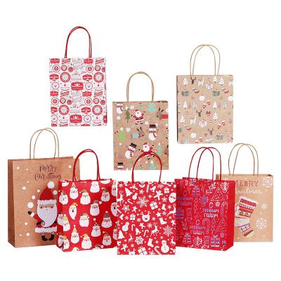 China Recyclable Square Bottom Packing Bag Stock Paper Portable Gift Kraft Paper Bag for sale