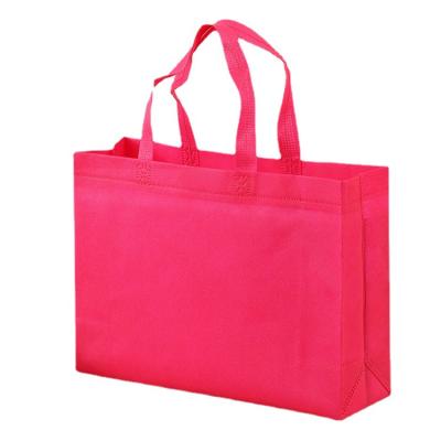 China Spot Advertising Logo Recyclable Shopping Bag Bag Customized Color Printing Non Woven Film Coated Environmental Protection Bag Customized for sale