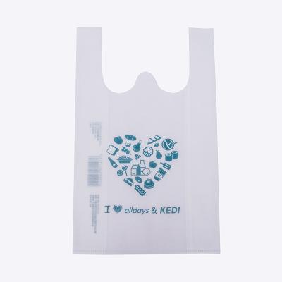 China BIODEGRADABLE Nonwoven Stain Vest Bag Manufacturer Supply Bag Supermarket Bag Supermarket Nonwoven Portable Shopping Wholesale for sale