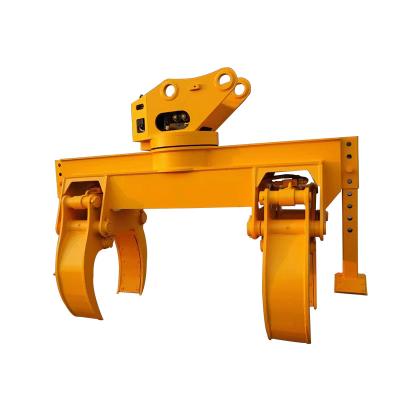 China 13-15ton Excavator Attachment Easy To Pole Excavator Log Grapple For Utility Pole Construction for sale