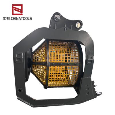 China Customized Screening Sieve Bucket For Excavator Loader Backhoe With Hydraulic Rotation for sale