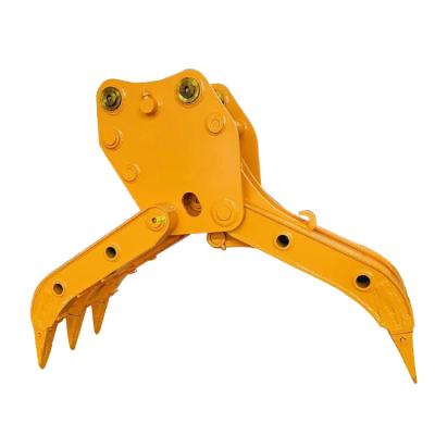 China 550 Excavator Hydraulic Rotating Grab Single Cylinder Grapple For 1-40 Ton for sale