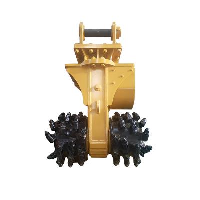 China Alloy Steel Drum Cutter Attachment For 1-40 Tons Excavator Trenching Chain Efficiency for sale