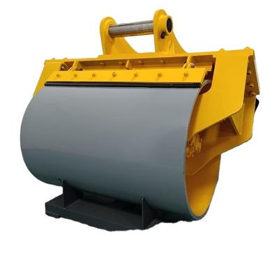 China 15ton Excavator Adaptor Rotary Screening Drum Road Roller For Strength Compaction Road Rollers for sale