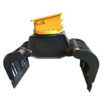 China Black Mini Skid Steer Log Grapple Bucket and 550 Orange Peel Grapple for Machiner for sale