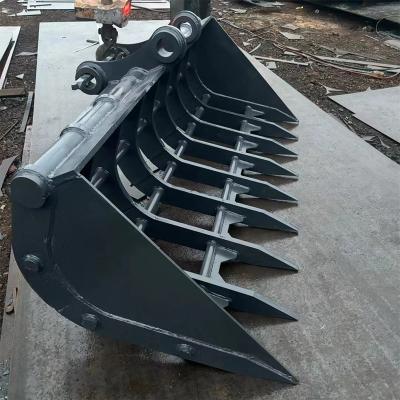 China Customized Excavator Rake Attachment For 1-4 Tons Mini Excavator Follow OEM Strictly for sale