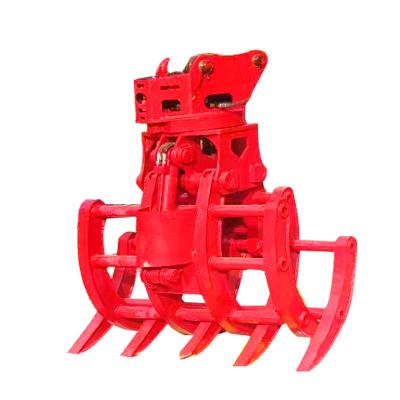 China Small Excavator Cotton Clip Hydraulic Wood Grab Tool for 4-50T Applicable Excavator for sale