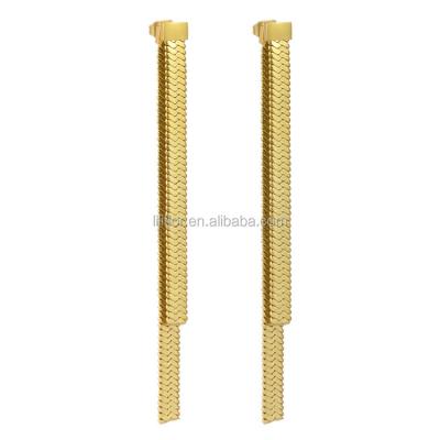 China FASHIONABLE 2020 High Quality 18K Gold Plated Stainless Steel Watch Band Drop Earrings Trendy Jewelry E201156 for sale