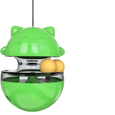 China Viable Food Dispenser Tumbler Toys Kitten Funny Interactive Toy Pet Chewing Pet Cat Ball Educational Toy for sale