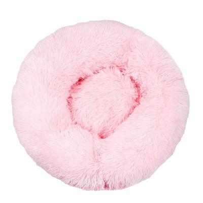 China Custom Removable Pet Sleep Blanket Travel Comfortable Pet Donut Around Accessories Cat Sofa Bed Luxury Washable Fluffy Plush Dog Beds for sale