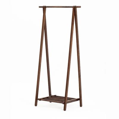 China Industrial Wooden Standing Shoe Rack Wooden Stool Coat Rack Coat Hanger Living Room Coat Rack Entryway Furniture for sale