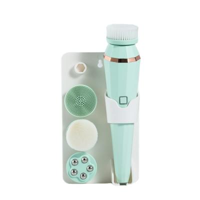 China 2021 New Arrival DEEPLY CLEANING Super 3 in 1 Electric Facial Device Sonic Wireless Face Cleansing Brush Cleaning Brush For Home Use for sale