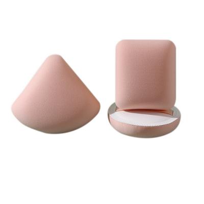 China 2pcs Flexible Case Round Shape Square Soft Shape Puff Powder Sponge Marshmallow Powder Puff for sale