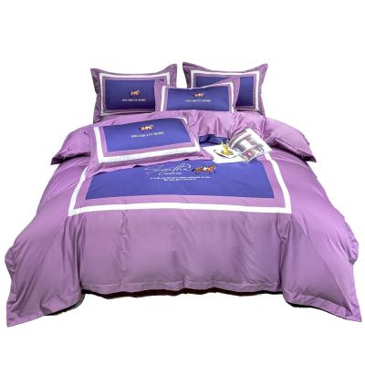 China Antistatic Luxury Organic Cotton Bedding Set 100% Bed Sheet Set Custom Bedding Set for sale