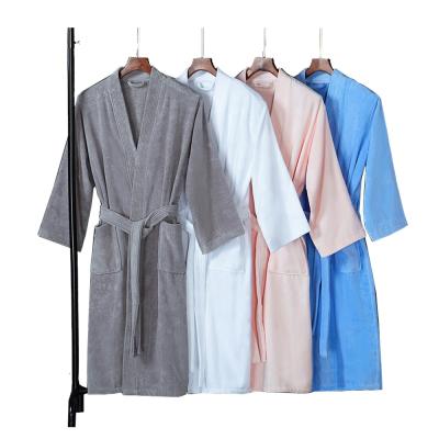 China Custom Wholesale Breathable Luxury Pure Cotton Soft Couple Set Bathrobe Comfortable Skin Friendly for sale