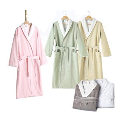 China Wholesale Souina Breathable Brand Hotel Spa Sleep Set Luxury Custom Logo Gabardine Hotel Bathrobe Europe CE Standard for sale