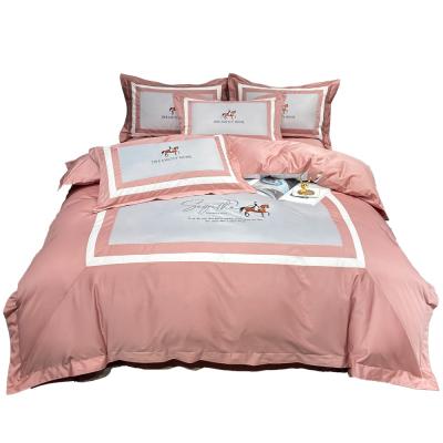 China New Anti-Static Luxury 100% Cotton Customized Bedding Sets Comforter Cover Set Organic Cotton for sale