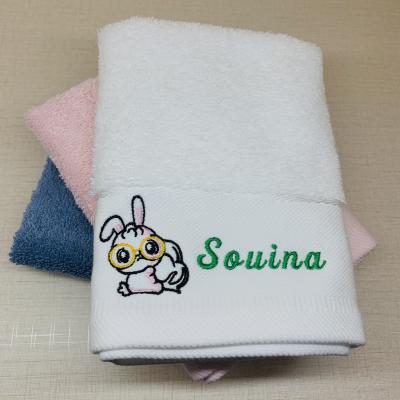 China Wholesale Five Star Hotel Embroidery 600gsm Cotton Luxury Custom Made 100% Cotton Bathroom Beach Pool Child Safe Spa Terry Mat Bath Hand Face Towel for sale