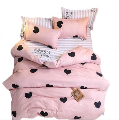 China Modern Cute Bed Set Aloe Vera Cotton Quilt Duvet Cover Pillowcase 4Pcs Bedding Set for sale