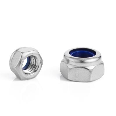 China Din985 Heavy Industry Stainless Steel Self Locking Nut Lock Nut Hex Nylock Self Locking Hex Nut M2 M2.5 M3 M4 M5 M6 for sale