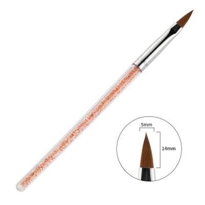 China Beauty Care Make Nail Art Tools 1pcs Crystal Brush UV Gel Builder Paint Dotting Pen Carving Tips Nail Salon DIY Manicure Tools for sale