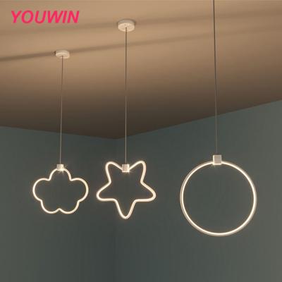 China YOUWIN Custom Modern Star Cloud Chandelier Pendant Light Fixture for Staircase Restaurant for sale