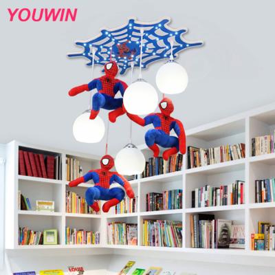 China YW-K-002 Spiderman Cartoon Ceiling Lamp Children's Room Modern Creative Personality Lamps For Kids Bedroom for sale