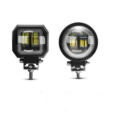 China 12V-80V Round 12V-80V Led Work Light Waterproof Angel Eyes LED Spotlight Portable Motorcycle Offroad Truck Driving Car Boat Work Light for sale