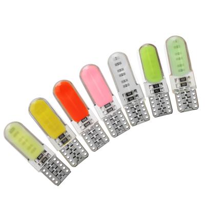 China Car License Plate Light Bulb T10 LED Interior Light Waterproof 194 Led Silica Gel Wedge Light 2825 WY5W W5W COB Bulb 501 Silicone Auto Parking Car Reading Dome Lamp for sale