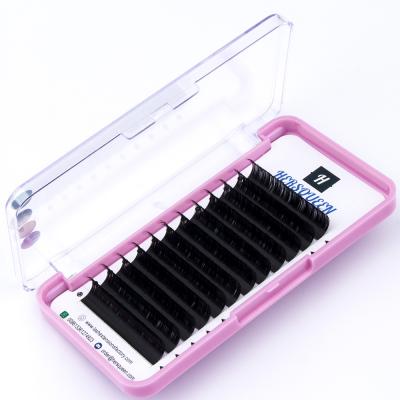 China Best Cashmere Faux Mink Material Flat Ellipse Eyelash Extensions 0.15 0.20 Cashmere Soft Flat Person Lashes Split Tips Light Up Classic Flat Eyelashes Supplier for sale