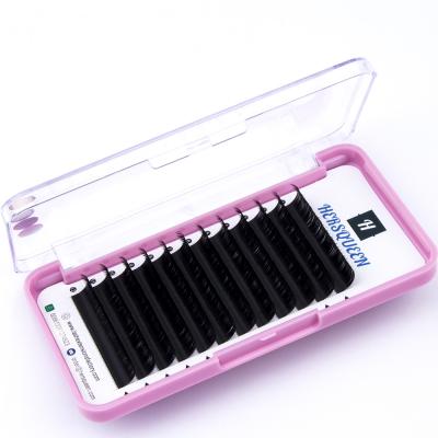 China Easy Fanning Eyelashes Pack Custom Supplies HERSQUEEN .10 Volume Fans Volume Lashes Extension Trays Super Soft Dark Matte Cashmere Quick for sale