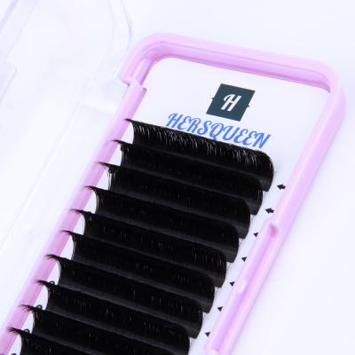 China Tapered 0.07 Mega Russian Private Label Silky Soft Easy Fanning Volume Eyelash Extension Professional Salon Uses for sale