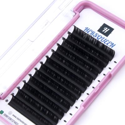 China 0.05 HERSQUEEN Volume Fans Eyelash Extensions Cashmere PBT Natural Soft Easy Quick Fanning Fluffy Lints Premium Soft Silk Light Volume Lashes for sale