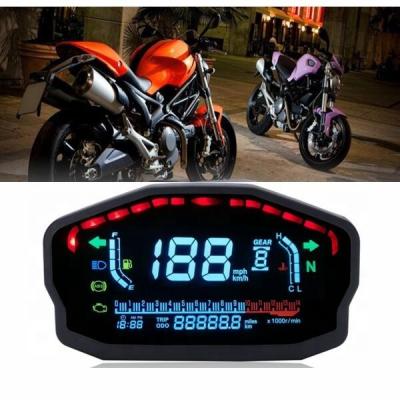 China ABS Motorcycle Universal Speedometer LCD Speedo Meter LED Speedometer Tableau for sale