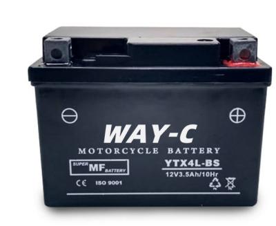 China Plumbum Motorcylcle Battery Moto Acid Battery Charger YTX4L-BS for sale