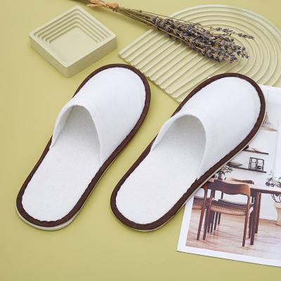 China Exquisite Disposable Hotel Amenities Hotel Slippers Cheap napped fabric slipper for hotel one time use spa slipper for sale