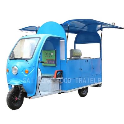 China Popular European style electric mobile three wheeled fast food van/food truck for sale/burger vending van for sale