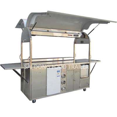 China Commercial Catering Mobile Food Cart Coffee Vending Cart For Customized Design for sale