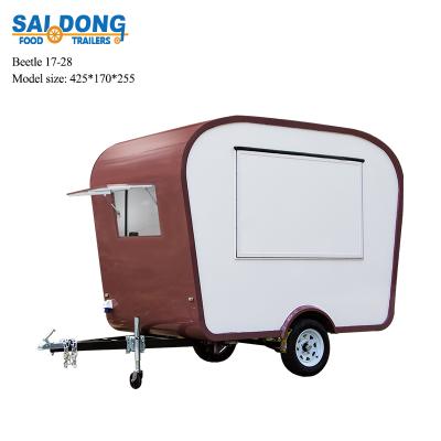 China Beetle Series Double Color Mobile Kitchen Ice Cream Cart Commercial Supplying Hamburger Trailer for sale