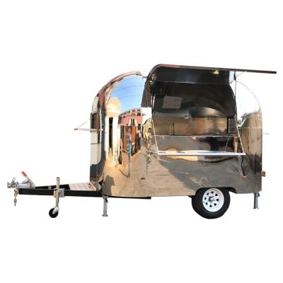 China Meat Processing Plants Mirror Mobile Airstream Food Trailer Kitchen Shop for sale