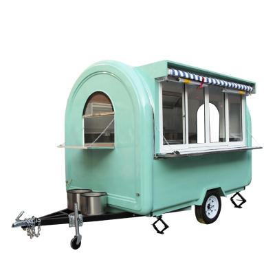 China Mini20-28 Tawning Mobile Meat Processing Food Cart Truck Outdoor Plants Store Trailer for sale