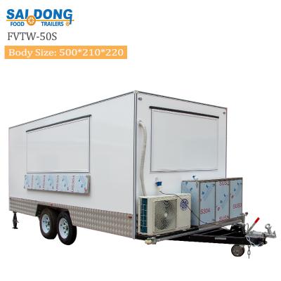 China Customized Mobile Ice Cream Truck / Food Mobile Fiberglass Concession Trailer Commercial Catering Trailers for sale