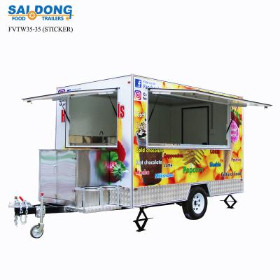 China Best Australian Food Trailers Standard Commercial Catering Mobile Food Cooking Trailer Design for sale