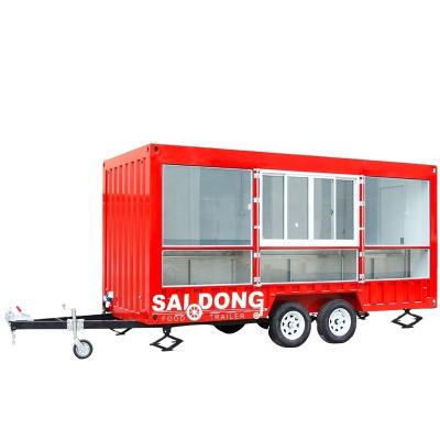 China Commercial Used Mobile Food Cart Food Supply Trailer With Wheels /Mobile Fast Moving Food Truck Kiosk Trailer For Sale In China for sale